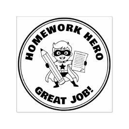 Homework Hero Teacher Reward Motivational Permastempel
