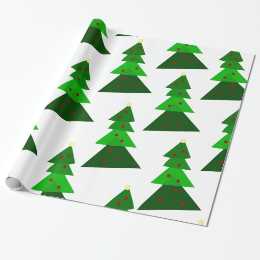 Homey Christmas Tree Pattern Geschenkpapier (Ungerollt)