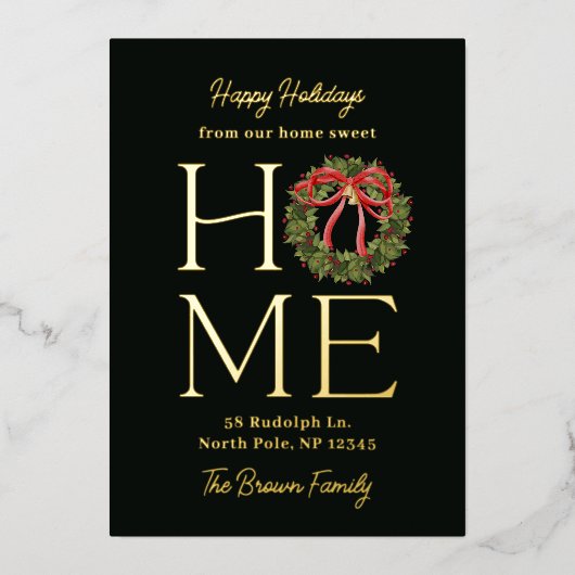 Homey Gruß FOIL Holiday Moving Ankündigung (Vorderseite)