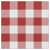 Homey Red und White Gingham Kariert Fabric Stoff (Nahaufnahme)