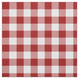 Homey Red und White Gingham Kariert Fabric Stoff