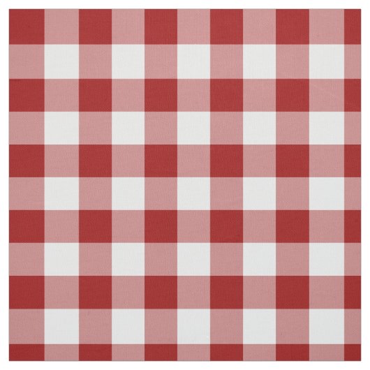 Homey Red und White Gingham Kariert Fabric Stoff (Muster)