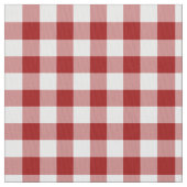 Homey rotes und weißes Gingham-Block-Muster-Gewebe Stoff (Nahaufnahme)