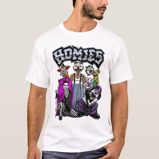 Homies 90s Nostalgia Cholo Clowns T-Shirt (Vorderseite)
