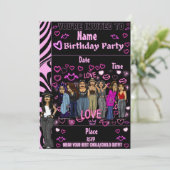 Homies Chicana Birthday Invitation Lil Homies Einladung (Stehend Vorderseite)