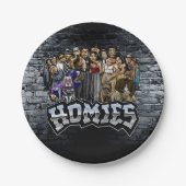 Homies Party Plates, Lil Homies Birthday Pappteller (Vorderseite)