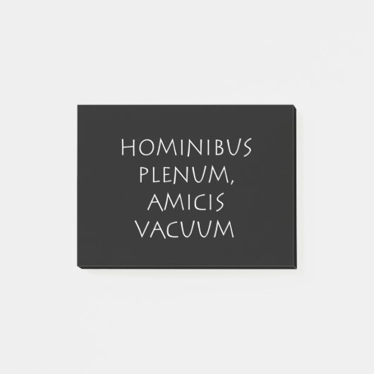 Hominibus plenum amicis vakuum post-it klebezettel (Vorderseite)