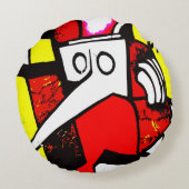 Hominid Rundes Kissen (Rückseite)