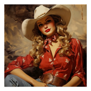 Hommage an den alten Western-Glamour: Wild West Wh Poster