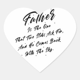 Hommage an den Tag des glücklichen Vaters Herz-Aufkleber