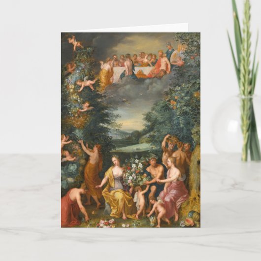 Hommage an die Göttin Flora, ein Fest der Götter Karte (Vorderseite)