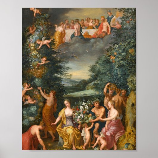 Hommage an die Göttin Flora, ein Fest der Götter Poster (Vorne)