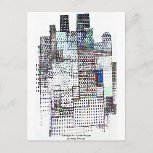 Hommage an Hundertwasser Postkarte