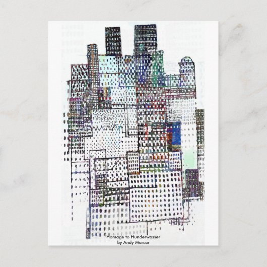 Hommage an Hundertwasser Postkarte (Vorderseite)