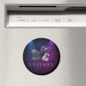 Hommage an Leonard lila Lichter Magnet (In Situ (Geschirrspüler))