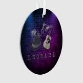 Hommage an Leonard lila Lichter Ornament (Vorderseite)