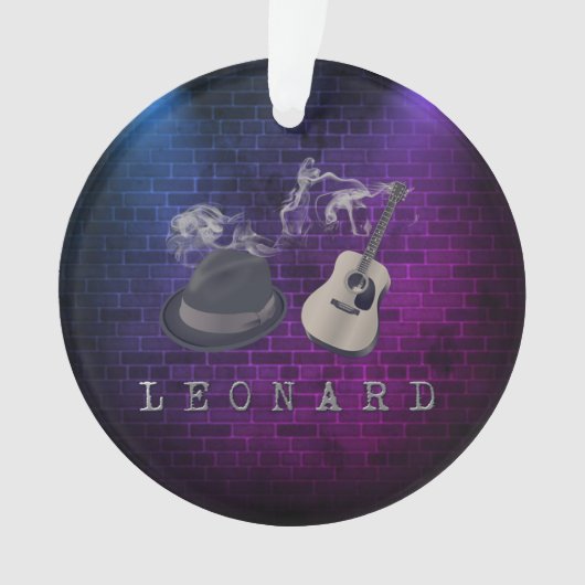 Hommage an Leonard lila Lichter Ornament (Vorderseite)