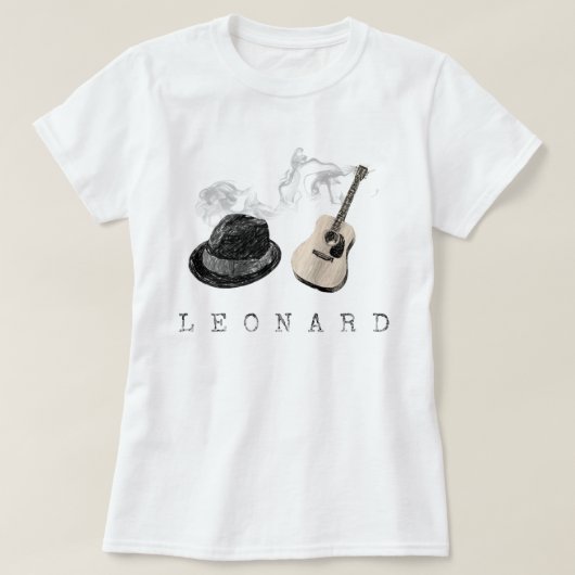 Hommage an Leonard zeichnend T-Shirt (Design vorne)