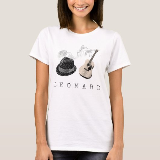 Hommage an Leonard zeichnend T-Shirt (Vorderseite)