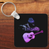 Hommage an Leonard Zigarette lila Schlüsselanhänger (Vorderseite)