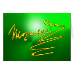HOMMAGE AN MOZART Goldene Signatur des Komponisten