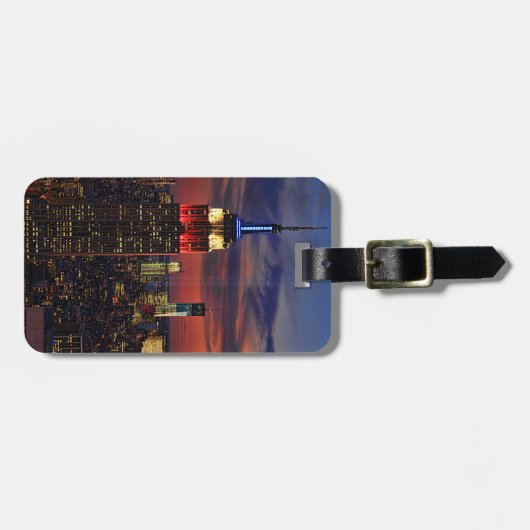 Hommage in Light Sept 11, World Trade Center ESB # Gepäckanhänger (Vorderseite horizontal)