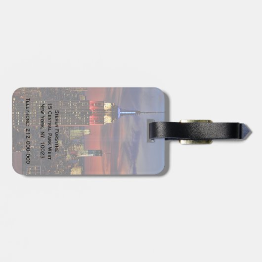 Hommage in Light Sept 11, World Trade Center ESB # Gepäckanhänger (Rückseite horizontal)