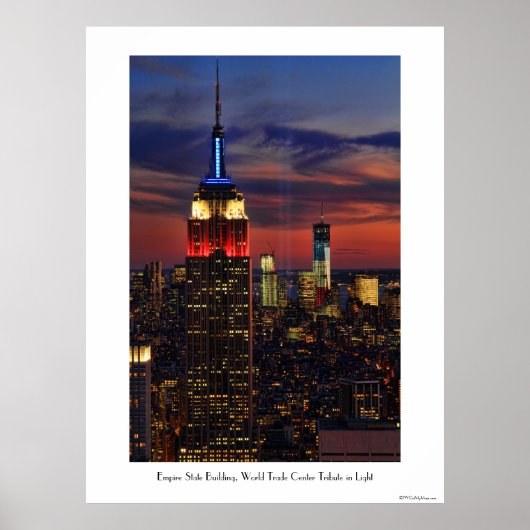 Hommage in Light Sept 11, World Trade Center ESB # Poster (Vorne)