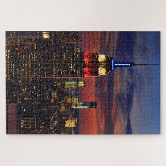 Hommage in Light Sept 11, World Trade Center ESB # Puzzle (Horizontal)