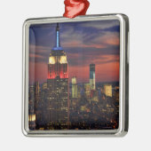 Hommage in Light Sept 11, World Trade Center ESB # Silbernes Ornament (Links)
