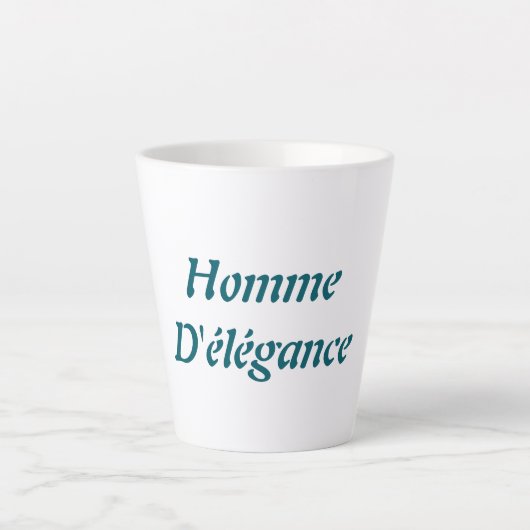 Homme D'élégance Latte Tasse (Vorderseite)