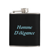 Homme D'élégance Vinyl Wrapped Flask Flachmann (Vorderseite)