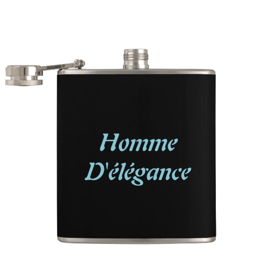 Homme D'élégance Vinyl Wrapped Flask Flachmann (Geöffnet)