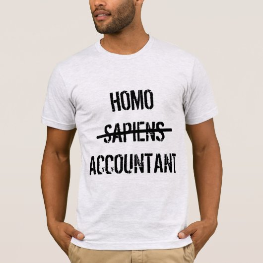 "Homo accounting" T-Shirt (Vorderseite)