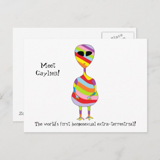 Homo-Alienus Postkarte (Vorne/Hinten)