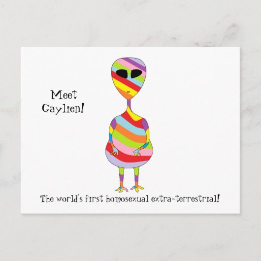 Homo-Alienus Postkarte (Vorderseite)