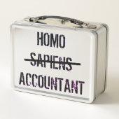 Homo Buchhalter Metall Brotdose (Rückseite)