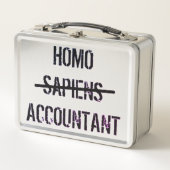 Homo Buchhalter Metall Brotdose (Vorderseite)