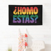 Homo Estas Funny Spanish Mexican Gay Ally LGBTQ Banner (Insitu)