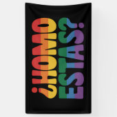 Homo Estas Funny Spanish Mexican Gay Ally LGBTQ Banner (Vertikal)