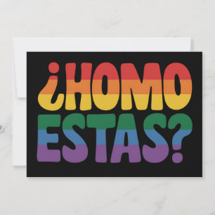 Homo Estas Funny Spanish Mexican Gay Ally LGBTQ Einladung