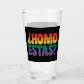 Homo Estas Funny Spanish Mexican Gay Ally LGBTQ Glas (Vorderseite)