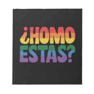 Homo Estas Lustiger Spanischer Mexikanischer Schwu Notizblock