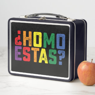 Homo Estas Spanisch Mexikanisch Lustig Schwul Prid Metall Brotdose