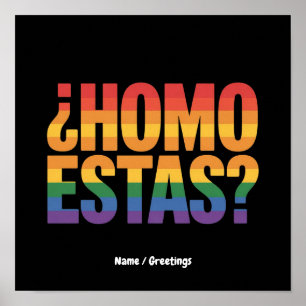 Homo Estas Spanisch Mexikanisch Lustiger Gay Pride Poster
