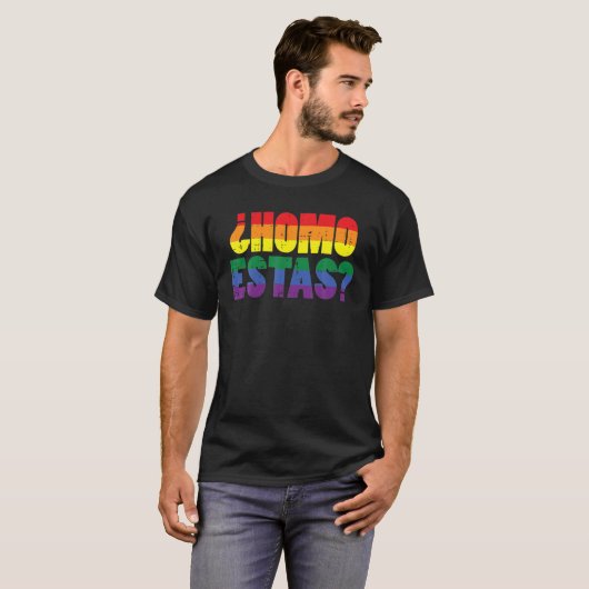Homo Estas Spanisch Mexikanischer Funny Gay Pride T-Shirt (Vorne ganz)
