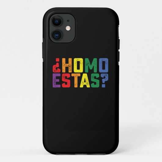 Homo Estas Spanish Mexican Funny Gay Pride LGBTQ Case-Mate iPhone Hülle (Rückseite)