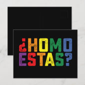 Homo Estas Spanish Mexican Funny Gay Pride LGBTQ Postkarte (Vorne/Hinten)