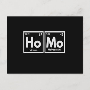 Homo Gay Pride Chemieelemente Shirt Funny LGBTQ Postkarte