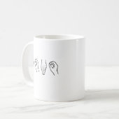 HOMO IN ZEICHENSPRACHE -.pnng Kaffeetasse (Vorderseite Links)